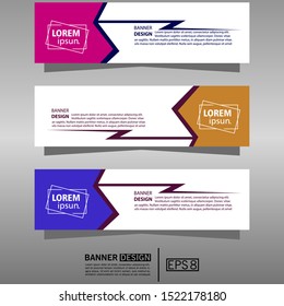 Vector abstract banner design template. Collection of web banner template. Abstract web design banner template. can used for header, footer, layout, letterhed, landing page.