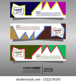 Vector abstract banner design template. Collection of web banner template. Abstract web design banner template. can used for header, footer, layout, letterhed, landing page.