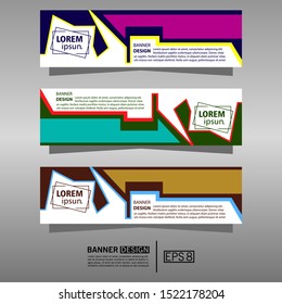 Vector abstract banner design template. Collection of web banner template. Abstract web design banner template. can used for header, footer, layout, letterhed, landing page.