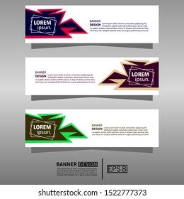 Vector abstract banner design template. Collection of web banner template. Abstract web design banner template. can used for header, footer, layout, letterhed, landing page.