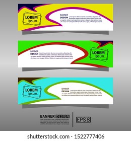 Vector abstract banner design template. Collection of web banner template. Abstract web design banner template. can used for header, footer, layout, letterhed, landing page.