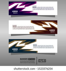 Vector abstract banner design template. Collection of web banner template. Abstract web design banner template. can used for header, footer, layout, letterhed, landing page.