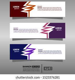 Vector abstract banner design template. Collection of web banner template. Abstract web design banner template. can used for header, footer, layout, letterhed, landing page.
