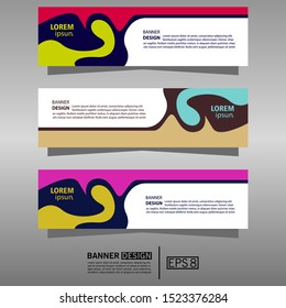 Vector abstract banner design template. Collection of web banner template. Abstract web design banner template. can used for header, footer, layout, letterhed, landing page.
