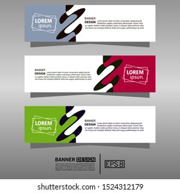 Vector abstract banner design template. Collection of web banner template. Abstract web design banner template. can used for header, footer, layout, letterhed, landing page.