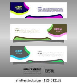 Vector abstract banner design template. Collection of web banner template. Abstract web design banner template. can used for header, footer, layout, letterhed, landing page.