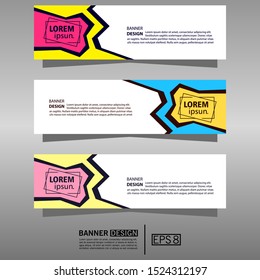 Vector abstract banner design template. Collection of web banner template. Abstract web design banner template. can used for header, footer, layout, letterhed, landing page.