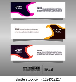 Vector abstract banner design template. Collection of web banner template. Abstract web design banner template. can used for header, footer, layout, letterhed, landing page.