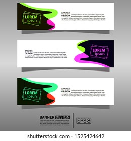 Vector abstract banner design template. Collection of web banner template. Abstract web design banner template. can used for header, footer, layout, letterhed, landing page.