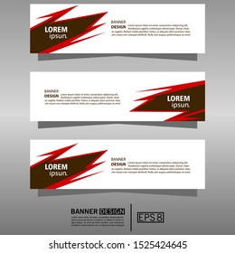 Vector abstract banner design template. Collection of web banner template. Abstract web design banner template. can used for header, footer, layout, letterhed, landing page.