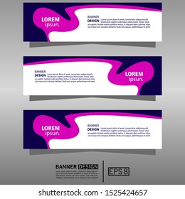 Vector abstract banner design template. Collection of web banner template. Abstract web design banner template. can used for header, footer, layout, letterhed, landing page.