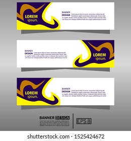 Vector abstract banner design template. Collection of web banner template. Abstract web design banner template. can used for header, footer, layout, letterhed, landing page.