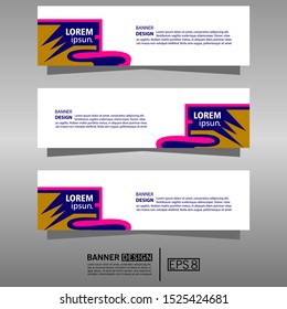 Vector abstract banner design template. Collection of web banner template. Abstract web design banner template. can used for header, footer, layout, letterhed, landing page.