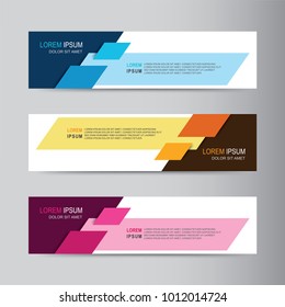 Vector abstract banner design web template