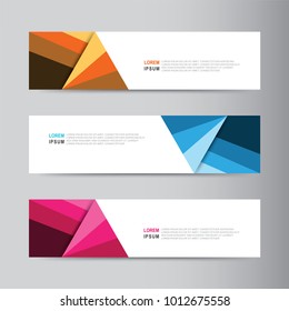 Vector abstract banner design web template