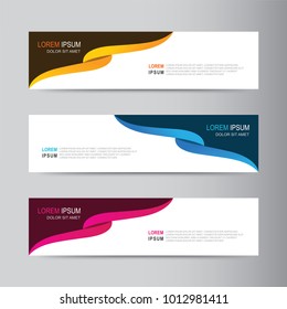 
Vector abstract banner design web template