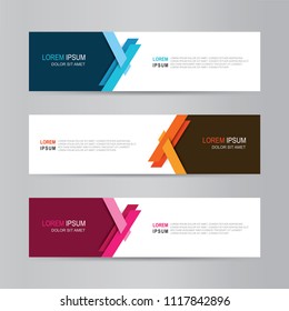 Vector abstract banner design web template