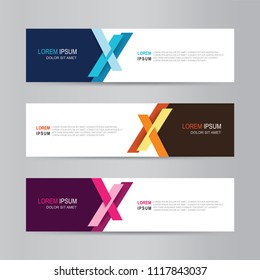 Vector abstract banner design web template