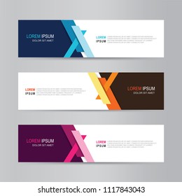 Vector abstract banner design web template