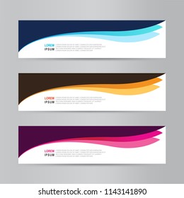 Vector abstract banner design web template