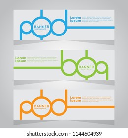 Vector abstract banner design web template