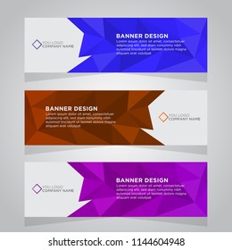 Vector abstract banner design web template