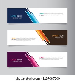 Vector abstract banner design web template. Collection of web banner template. Abstract geometric web design banner template isolated on grey background. Header - landing page Web Design Elements