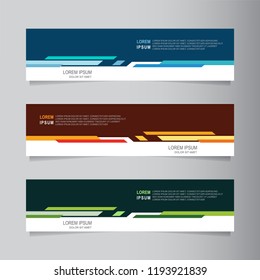 Vector abstract banner design web template