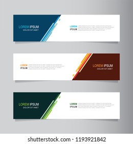 Vector abstract banner design web template