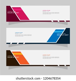 Vector abstract banner design web template. Modern vector design