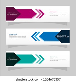 Vector abstract banner design web template. Modern vector design