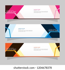 Vector abstract banner design web template. Modern vector design