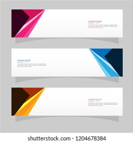 Vector abstract banner design web template. Modern vector design