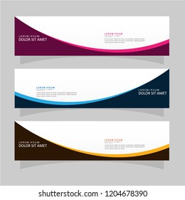 Vector abstract banner design web template. Modern vector design