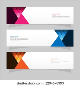 Vector abstract banner design web template. Modern vector design
