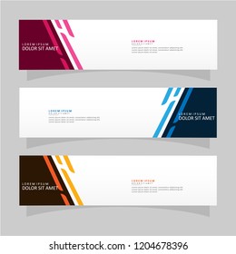 Vector abstract banner design web template. Modern vector design