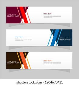 Vector abstract banner design web template. Modern vector design