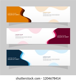 Vector abstract banner design web template. Modern vector design