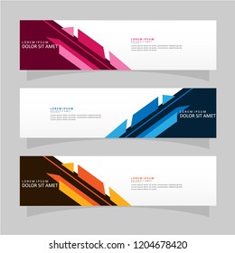 Vector abstract banner design web template. Modern vector design