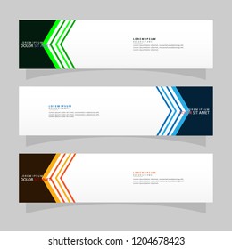 Vector abstract banner design web template. Modern vector design