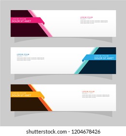 Vector abstract banner design web template. Modern vector design