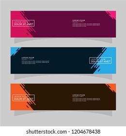 Vector abstract banner design web template. Modern vector design