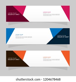 Vector abstract banner design web template. Modern vector design