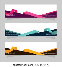 Vector abstract banner design web template. Modern vector design