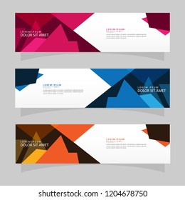 Vector abstract banner design web template. Modern vector design