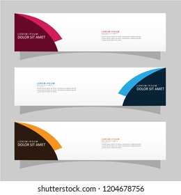 Vector abstract banner design web template. Modern vector design