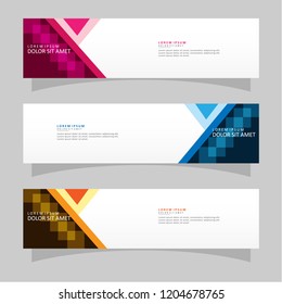 Vector abstract banner design web template. Modern vector design