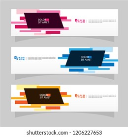Vector abstract banner design web template. Modern vector design