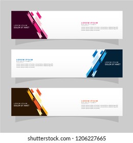 Vector abstract banner design web template. Modern vector design