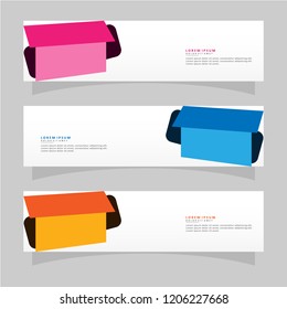 Vector abstract banner design web template. Modern vector design